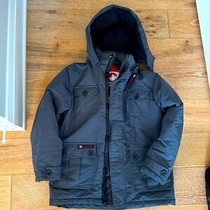 Boys CANADA WEATHERGEAR Grey INSULATED Hooded PARKA Winter COAT sz L  14/16.